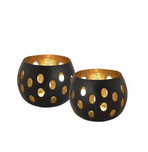 Handmade Premium <b>Metal</b> Round Shaped Votive Home & Wedding Tabletop Decorative Candle Holder Low Price <b>Other</b> Candle Jars Lanterns - Product Image 1