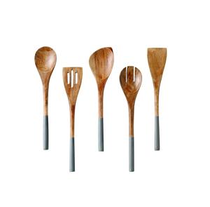 Home Kitchen Dining <b>Table</b> Flatware Mango Wood Spoon <b>Resin</b> Handle <b>Top</b> Quality <b>for</b> Serving Spoon Set New Model Hot Selling - Product Image 2
