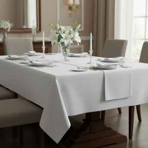 Mantel de Satén Tejido Resistente a las Manchas, 160x220cm, Poliéster Impermeable, Personalizable, para Hoteles y Restaurantes, Venta al Por Mayor - Product Image 1