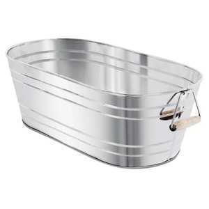 Customized Vintage Stainless Steel Eco-Friendly Virgin Craft Oval <b>Beverage</b> Party <b>Tub</b> LED Light for <b>Ice</b> <b>Bucket</b> Accessories - Product Image 4