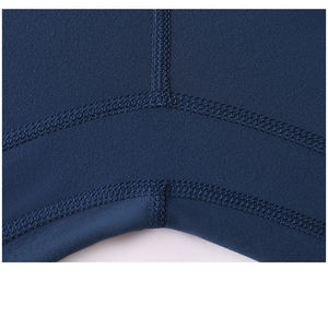 Pantalones cortos de yoga y fitness de cintura alta al por mayor, pantalones cortos de ejercicio de gimnasio de estilo informal cosidos en tejido de poliéster suave con logotipo personalizado para invierno - Product Image 6