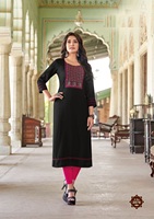 Penjualan Online dari Kurtis Rayon berat wanita dengan benang dan pekerjaan tangan metode tenun garis pinggang alami