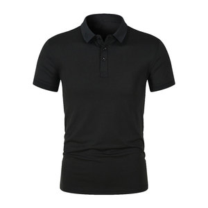 High Quality Custom <b>Half</b> Sleeve Polo <b>Shirts</b> for Men Wholesale Multi-Colors Knitted Fabric Solid Design for Summer - Product Image 3