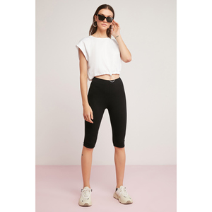 T-shirt sans manches à col rond et ourlet à boutons 100 % coton pour femme ETHIQUET Angelice - Product Image 3