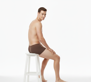 Calzoncillos de Algodón para Hombre TerraFlex Marrón, Tono Natural, Tejido Elástico y Transpirable, Diseñados para la Comodidad Diaria - Product Image 2