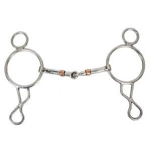 Bocado Wonder Gag de Acero Inoxidable de 5 pulgadas con Rodillo de Cobre y Boca de Brida para Control y Comodidad Ecuestre Apto Enterprises AE-12312 - Product Image 1