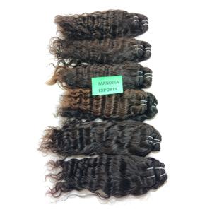 100% cuticule alignée vierge temple indien Extensions de cheveux humains vague profonde vendeur faisceaux noir ondulé lâche Curl Style en gros - Product Image 1
