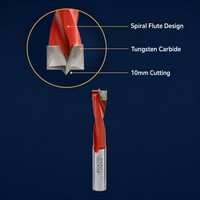 CHAJANE OEM Personnalisable, fraises à queue conventionnelles en carbure de tungstène à rainures spirales, fraises de perçage, fraises de découpe 10mm