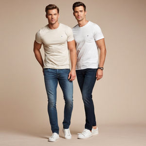 Jeans de Hombre Ajustados con Mezclilla Elástica, Corte Moderno, Cintura Cómoda, Ropa Casual para Uso Diario, Oficina, Estilo Urbano, Duraderos y a la Moda - Product Image 3