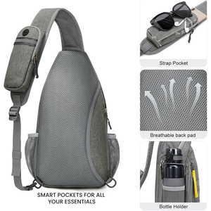 Large Capacity Multi-Pocket <b>Crossbody</b> Waterproof Nylon Outdoor Daily Use Unisex Casual High Quality Fashion Single Strap Arabian - Product Image 6