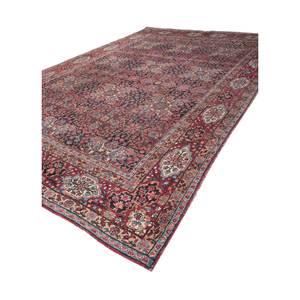 Tapis en laine noué à la main grande surface Aalam Pae-5734, motif floral rayé rouge-orange, rectangulaire, pour la maison, nouveau tapis de salon, couloir - Product Image 2