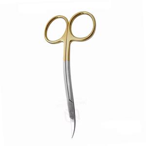 Ciseaux dentaires à double courbure durables, manuels, en acier inoxydable demi-or, marque JIMED SURGICAL, certifiés CE, garantie de 3 ans - Product Image 4