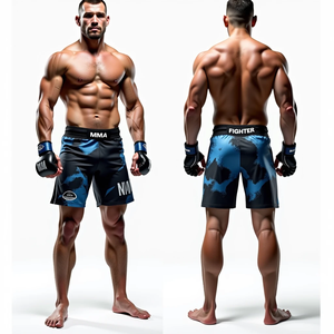 Pantalones cortos de lucha MMA personalizados con estampado HD sublimado No Gi BJJ pantalones cortos de agarre para hombres al por mayor ropa MMA Jiu Jitsu Kimono duradero - Product Image 5