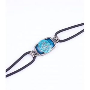 Pulsera de Cuero con Dije Grabado en Plata de Ley 925 'Mi Querido Papá' para Hombre - Product Image 5