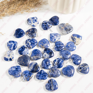 Dernière collection, design moderne, qualité supérieure AAA, bijoux de mode unisexe, pendentifs en forme de cœur en sodalite - Product Image 1