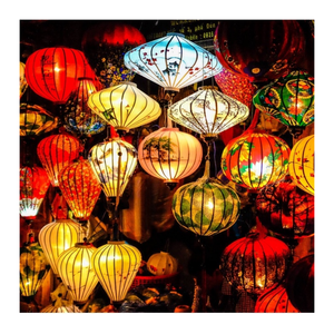 VIETNAMESE <b>BAMBOO</b> SILK LANTERNS ADD an ELEGANT TOUCH to ANY SPACE WITH AUTHENTIC ASIAN DESIGN - Product Image 2
