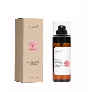 OEM BANGWEI Spray tonique pour le visage en cuir de damas à l'extrait de rose 80ml Produit de soin hydratant pour peau sensible Spray tonique