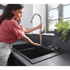 For Hansgrohe HG FOCUS 240 Single-Lever Kitchen Mixer Chrome Pull-Out <b>Spray</b> Faucet - Product Image 3