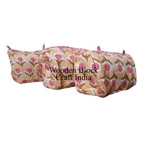 Conjunto de Bolsos Acolchados de 3 Piezas a la Moda con Estampado y Cierre de Cremallera, Bolsos de Almacenamiento Grandes para Niñas y Mujeres, Bolsas de Maquillaje de Viaje - Product Image 3