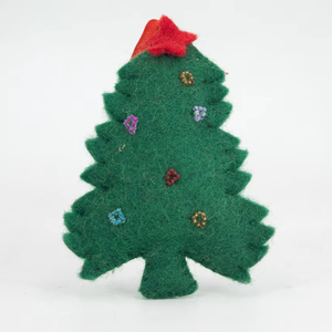 ลูกปัดห่วงแขวนต้นคริสต์มาสขนาดเล็ก11ซม. สักหลาดประดับต้นคริสต์มาสสำหรับตกแต่งบ้านตกแต่งเทศกาลคริสต์มาส - Product Image 1