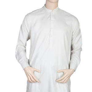 Traje Shalwar Elegante para Hombre - Gris Claro - Product Image 3