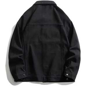 2025 personnalisé nouveau Design noir Jean veste hommes personnalisé printemps et automne qualité supérieure Jeans veste - Product Image 5