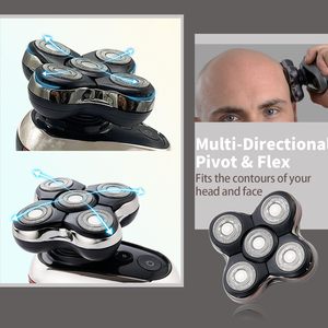 Paquete de 1 cabezal de repuesto para afeitadoras eléctricas, cinco cuchillas para uso en seco/húmedo, IPX7, resistente al agua, lavable, para uso facial - Product Image 1