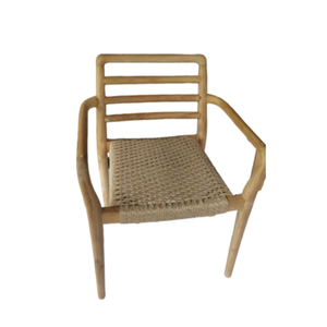 Silla de mimbre de ratán, sillas de comedor para restaurante, comedor y uso en el jardín, silla de comedor con marco de madera, producto Costumiz - Product Image 3