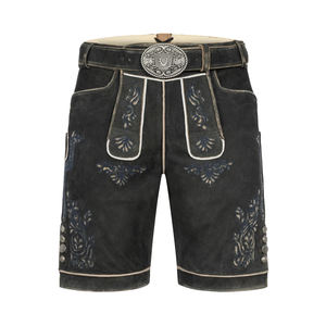 Short en cuir de Bavière de conception personnalisée OEM Streetwear élégant pour les activités de plein air tissu de toile à motif solide prix raisonnable - Product Image 1
