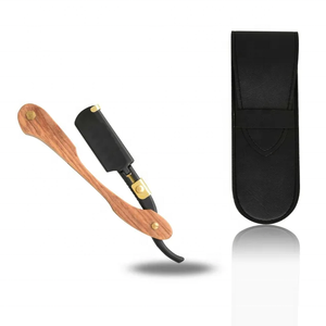 Maquinilla de afeitar recta profesional de acero inoxidable al por mayor para afeitar una sola hoja elegante con logotipo personalizado - Product Image 1