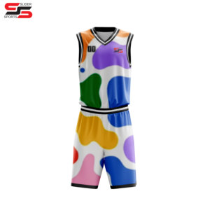 Uniformes de basket-ball personnalisés pour hommes derniers vêtements de sport de conception 3D vêtements de basket-ball confortables personnalisés pour adultes - Product Image 3