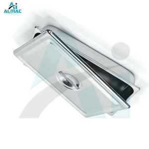 ALMAC Plateau utilitaire médical avec couvercle Plateau en acier inoxydable résistant à la corrosion pour applications chirurgicales - Product Image 4