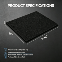 Personnalisation sur mesure OEM/ODM – Meilleur pré-filtre à charbon actif Walson pour purificateur d'air, contrôle des odeurs, 4 feuilles de rechange