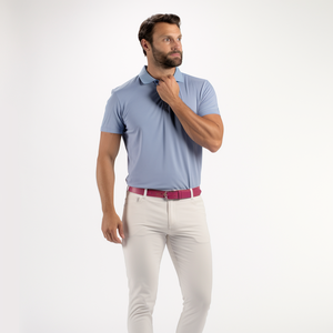 T-shirt de golf brodé avec logo à manches courtes personnalisé pour hommes en maille de coton doux respirant pour polo anti-rides - Product Image 4