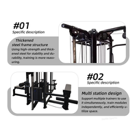 Équipement de gymnastique multifonctionnel professionnel tout en un Machine à câbles Machine d'entraînement multi-stations