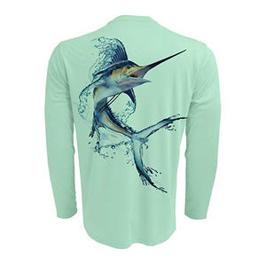 Logotipo personalizado Upf Pesca Desgaste Camisa de poliéster de manga larga Tallas grandes Protección impermeable Diseño sublimado - Product Image 4