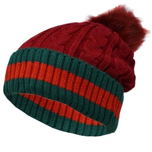 Gorros con pompón de punto con Diseño a rayas, gorros cálidos de invierno, último estilo, ropa de calle, gorro de algodón de lana en blanco informal, gorros para hombres y mujeres - Product Image 4
