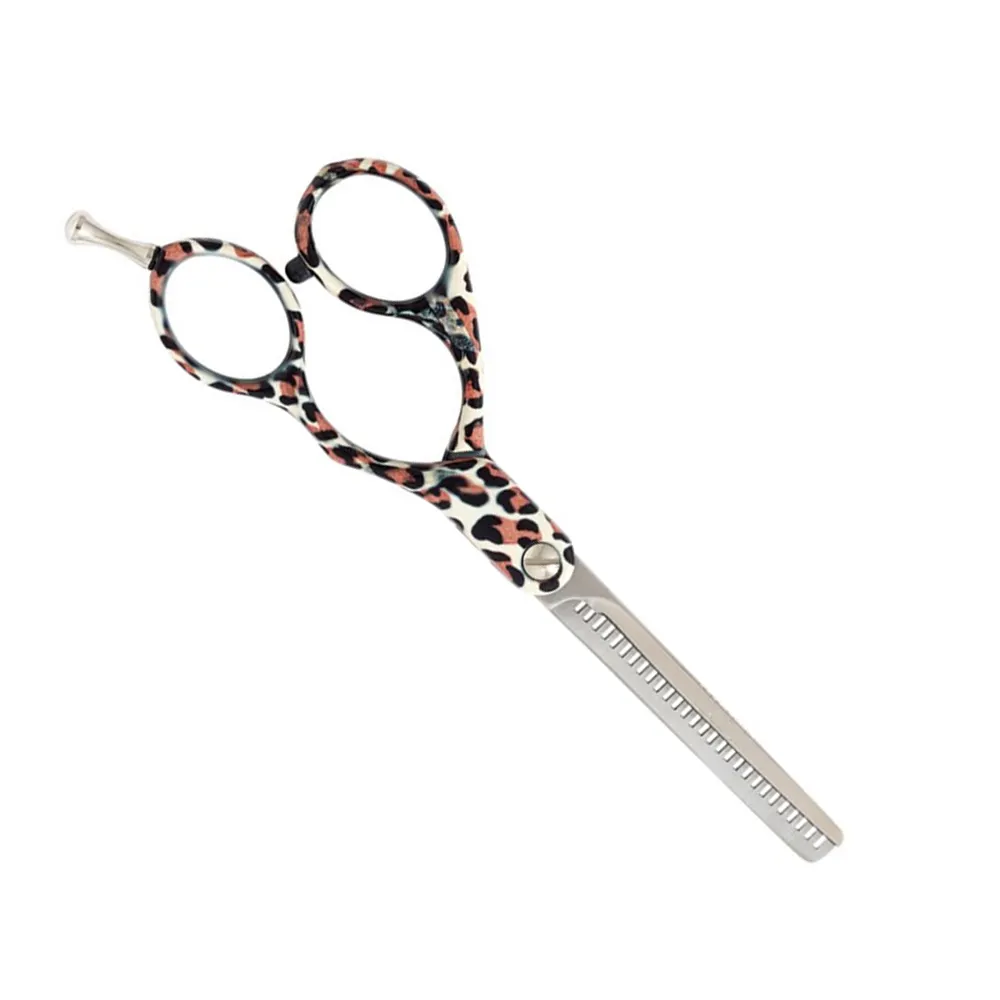 Paper Coated Handle Hair Thinning Scissors Mirror Finish 6.6" Durable Sharp Edge Barber Thinning Shears With Finger Rest