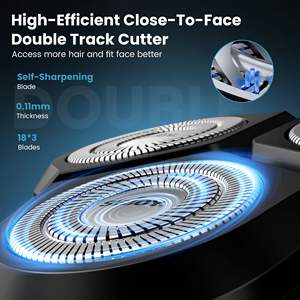 Kit de toilettage 5-en-1 alimenté par USB, rasoir électrique pour hommes avec triple lame et tête flottante, rasoir rotatif, étanche IPX7 - Product Image 5