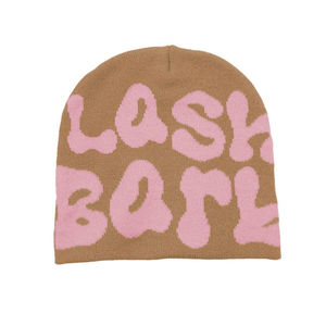 Gorro de invierno de punto Jacquard con logotipo personalizado, gorro deportivo con puños a la moda, patrón de carácter Jacquard impermeable - Product Image 5