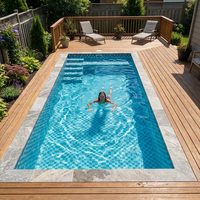 Panneaux de terrasse surélevés modulaires avec planches de surface en composite 3,28 x 3,28 pieds pour terrasses de jardin et zones autour d'une piscine