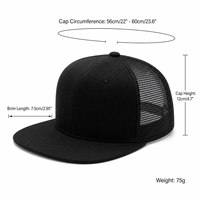 Topi Baseball 6 Panel Akrilik Snapback Adjustable Unisex, Bordir Logo Custom, Gaya Sporty Hip-hop, Bahan Mesh, Pelindung Matahari