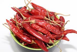 Origine indienne 100% Pure vente en gros de qualité supérieure piment rouge sec Teja S17 tige - Product Image 2