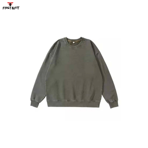 Sweat-shirt à capuche tendance, nouvelle mode d'hiver, respirant, séchage rapide, impression numérique, logo personnalisé, uni, teinture unie, épaules tombantes - Product Image 2