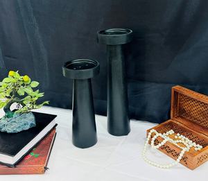 Bougeoir de pilier de ferme ensemble de 2 chandeliers décoratifs en bois centres de table pour cheminée café Bar Table à manger - Product Image 2