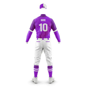 ชุดเครื่องแบบเบสบอลระบายอากาศได้ดีผ้าโพลีเอสเตอร์ออกแบบ100% โลโก้ได้ตามต้องการ - Product Image 3