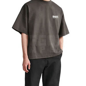 เสื้อยืดผ้าฝ้าย100% สำหรับผู้ชายทรงโอเวอร์ไซส์ออกแบบได้ตามต้องการ - Product Image 4