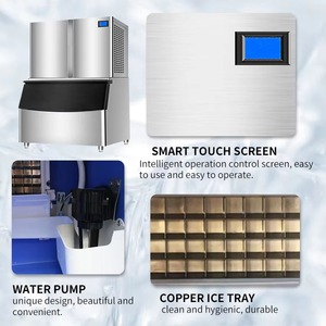 Machine à glaçons industrielle de haute qualité, grande capacité, pour blocs de glace, cubes, flocons, neige congelée, en acier inoxydable, productivité automatique - Product Image 4