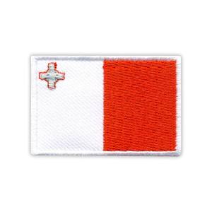 แผ่นปะติดธงมอลตา, ธงมอลตาปักลายธงชาติ, ตราสัญลักษณ์ติดเสื้อผ้าแบบรีดติดหรือเย็บติด - Product Image 1