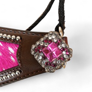 Atractivo Cabestro para Caballo de Equitación, Cómodo, de Cuero, Decorado con Conchos, Correas de Nylon, Cromado, Logotipo Personalizado, Surtido - Product Image 5